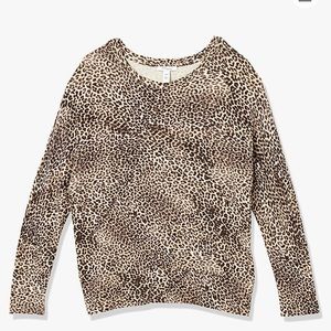 Daily Ritual Supersoft Leopard Terry Dolman cuff